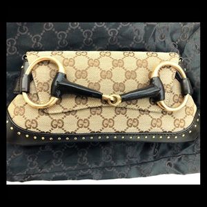 Authentic Like New Gucci Horsebit Clutch Bag